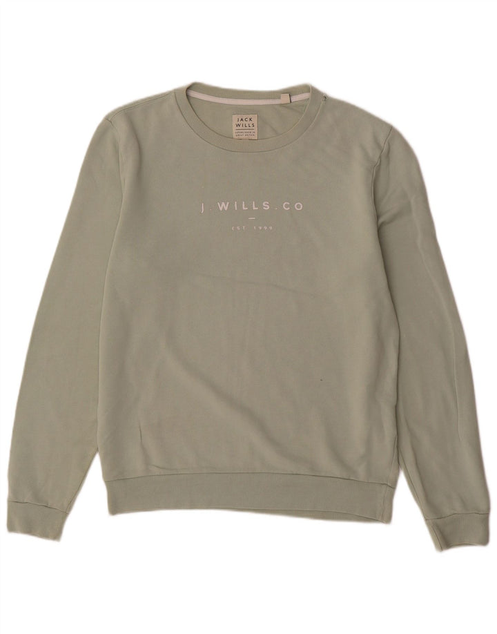 JACK WILLS Herre Grafisk Sweatshirt Jumper Lille Grøn Bomuld