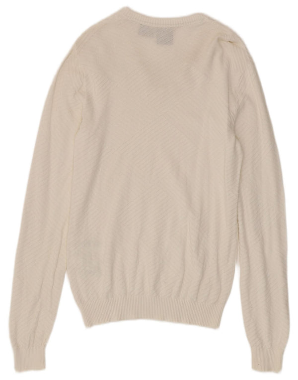 Armani Exchange Herre V-hals sweater XS Hvid Bomuld