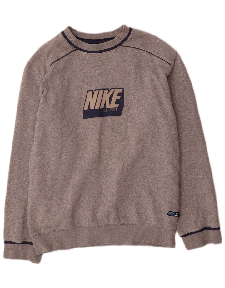 Nike Boys Grafisk Sweatshirt Jumper 12-13 år Stor Grå Flecked