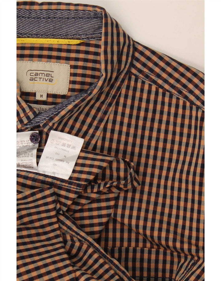 Camel Active Herre Regular Fit skjorte Medium Brun Gingham Cotton