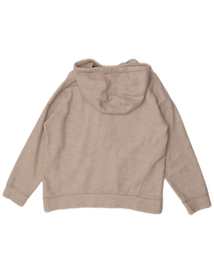 Fat Face Dame Oversized Zip Hoodie Sweater UK 14 Medium Grey Bomuld