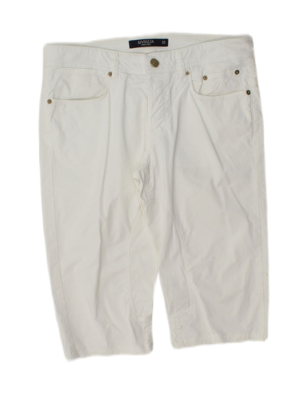 SIVIGLIA Bermudashorts til mænd W33 Medium hvid bomuld