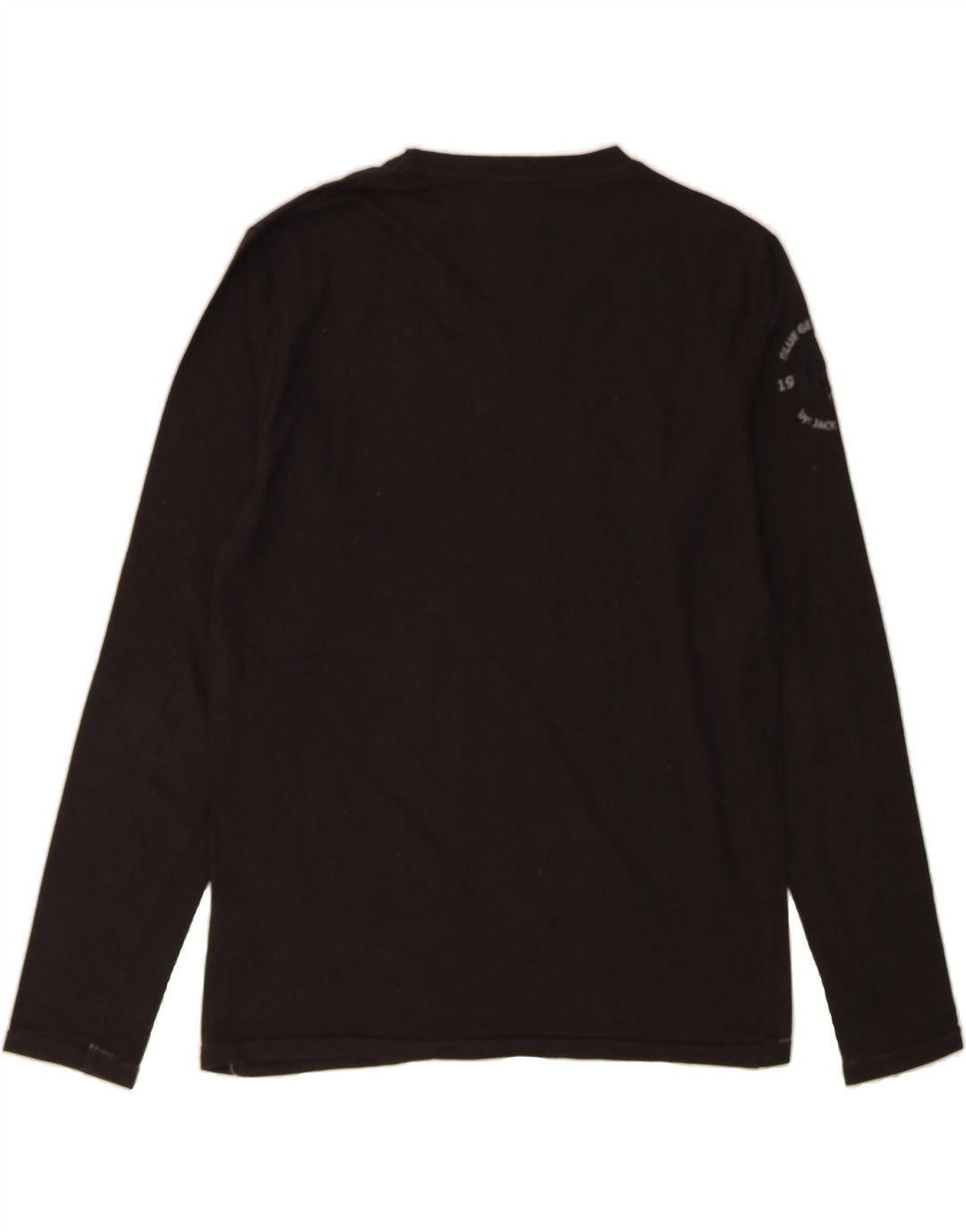 JACK & JONES Mens Graphic Top Long Sleeve Large Black Cotton Vintage Jack & Jones and Second-Hand Jack & Jones from Messina Hembry 