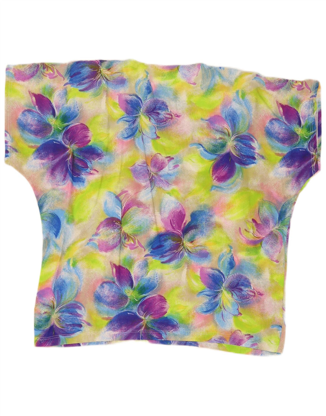 Vintage damebluse top UK 18 XL flerfarvet blomster
