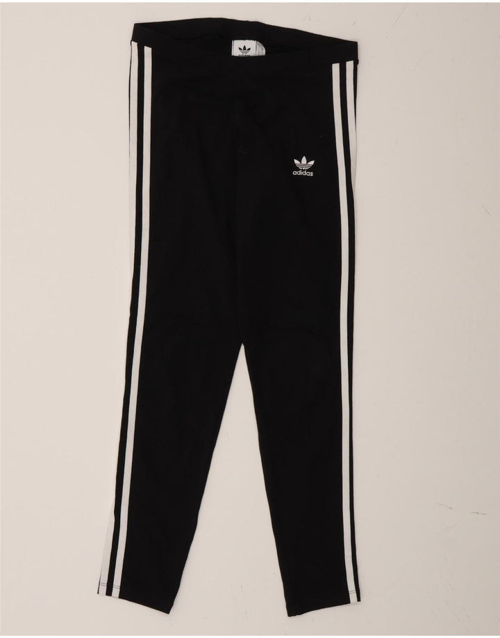 Adidas Dame Leggings UK 10 Small Black Bomuld