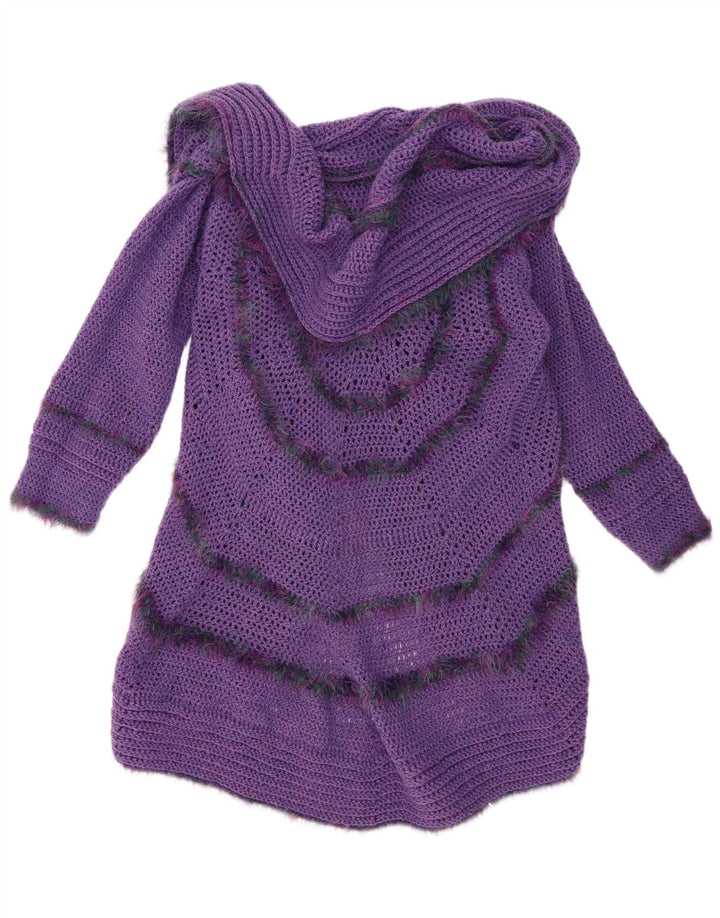 Vintage Dame Longline Open Cardigan Sweater One Size Lilla