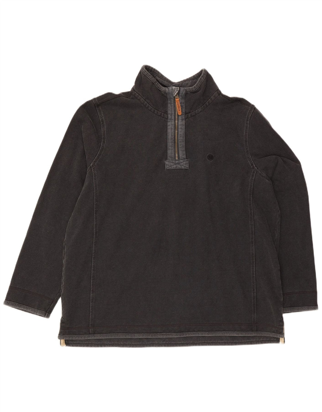 Fedt ansigt herre lynlås-hals sweatshirt 2XL grå bomuld