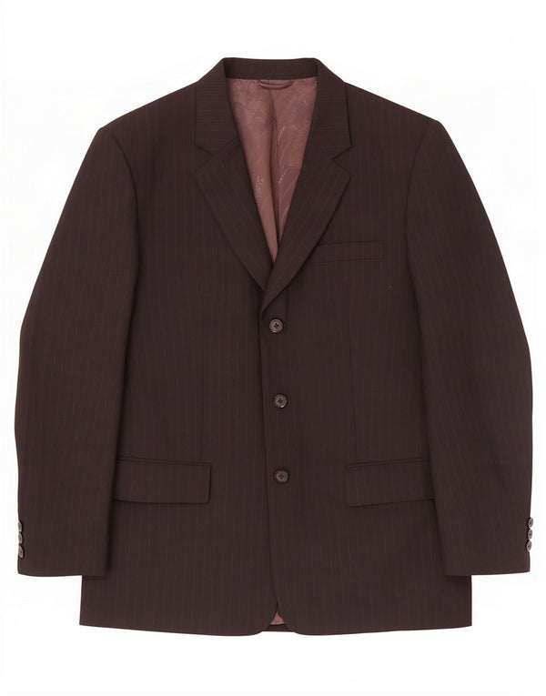 Giorgio Armani Herre 3-knaps blazerjakke UK 38 Medium Black Pinstripe