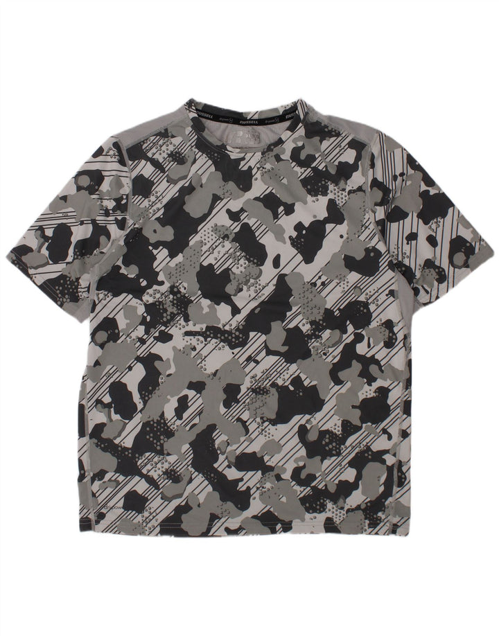 RUSSELL ATHLETIC Drenge Dri-Power T-Shirt Top 14-15 år XL Grå Camouflage