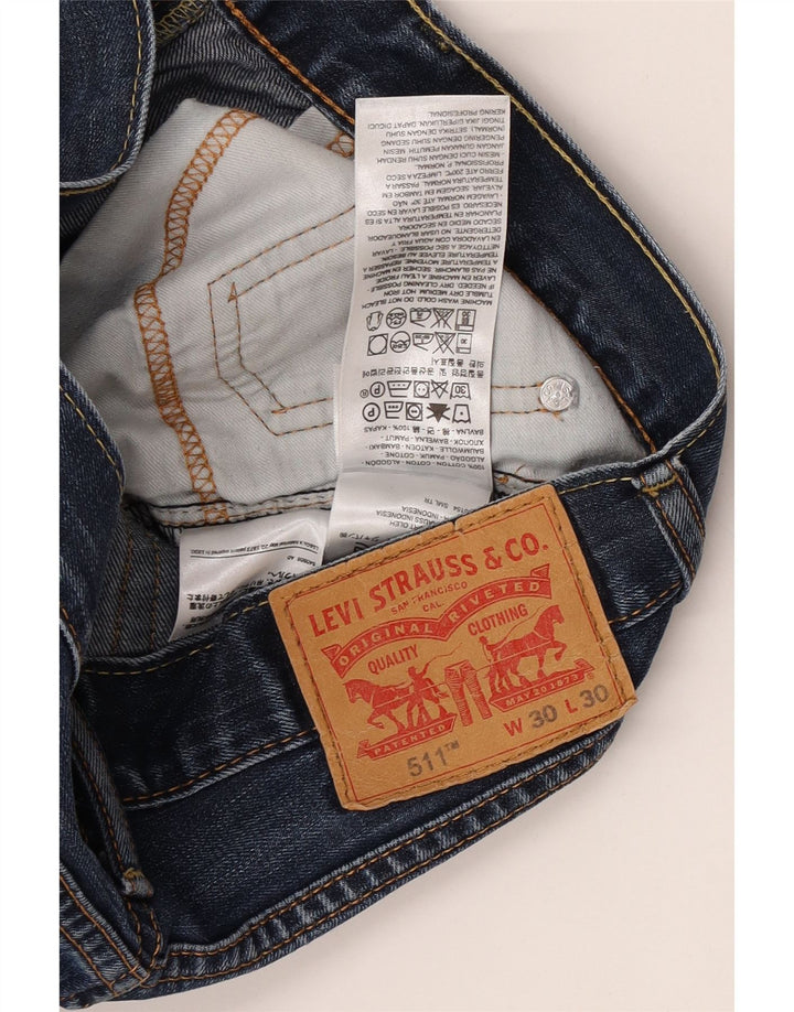 Levi's Herre 511 Slim Jeans W30 L30 Blå Bomuld