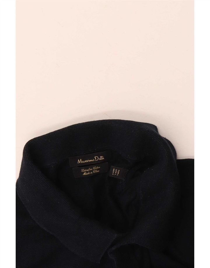 Massimo Dutti Herre Polo Shirt Large Navy Blue