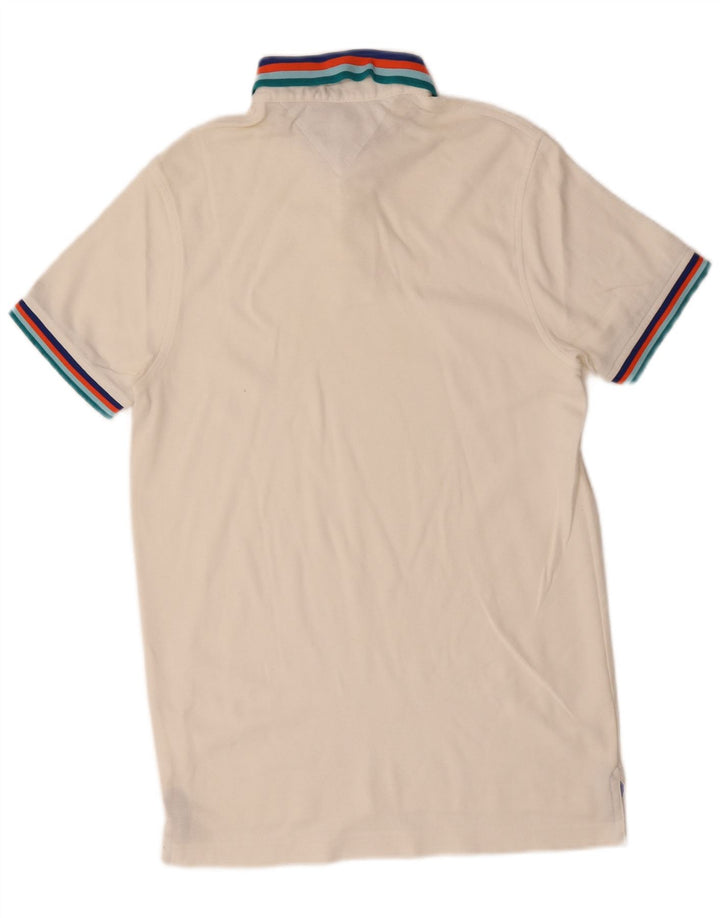 TOMMY HILFIGER Mens Slim Fit Polo Shirt Medium White