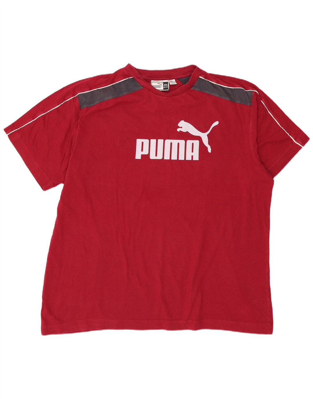PUMA Grafisk T-shirt top til mænd 2XL Rød Colourblock