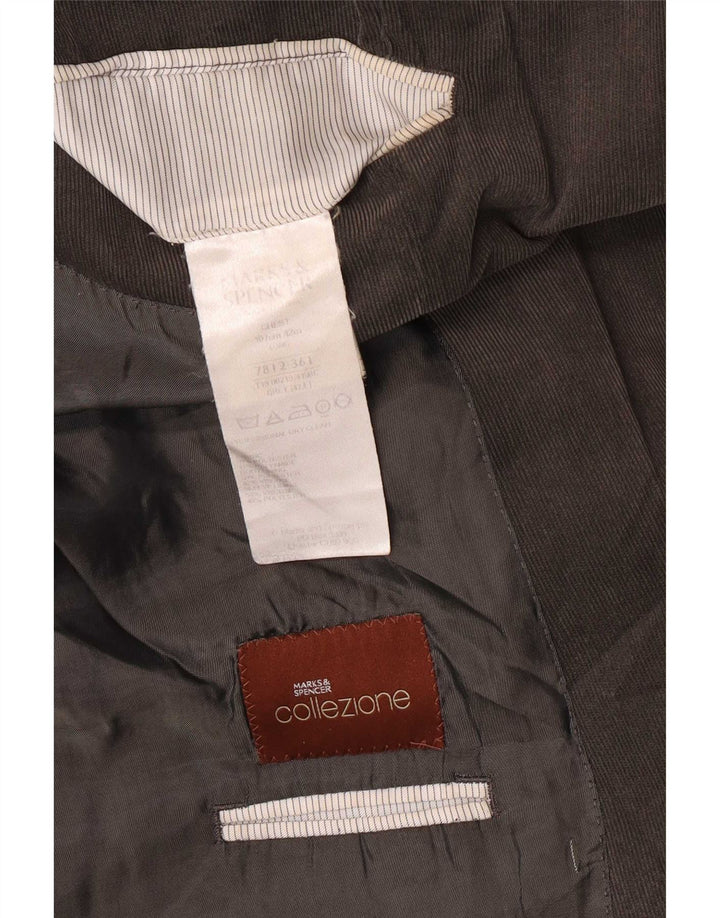 Marks & Spencer Herre 2-knaps blazerjakke UK 42 XL Grå Polyester