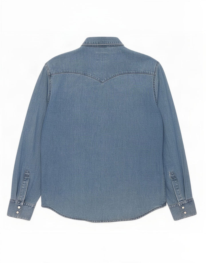 Levi's Slim Fit denimskjorte til mænd, lille blå bomuld