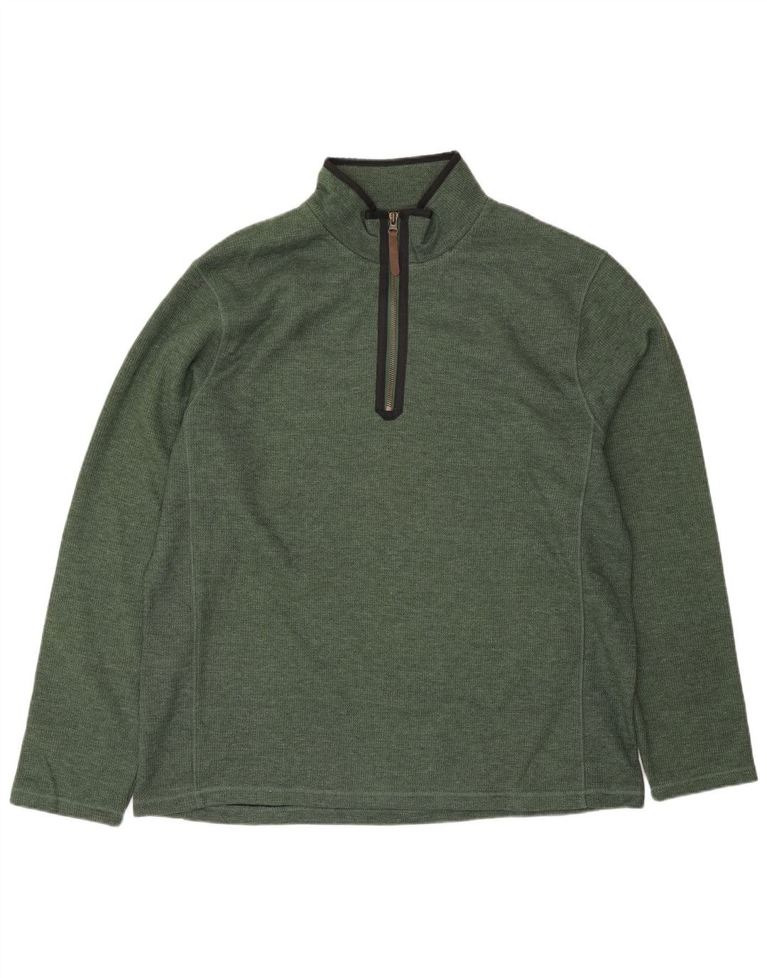 Mountain Warehouse Herre Zip Neck Jumper Sweater Stor Grøn Bomuld