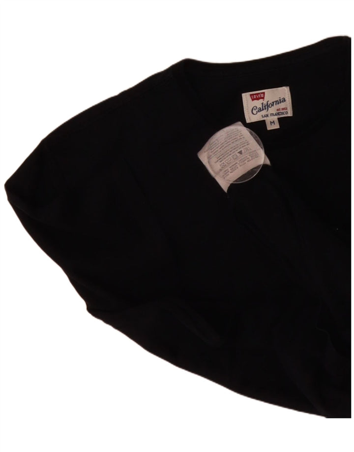 LEVI'S Womens T-Shirt Top UK 12 Medium Black Cotton Vintage Levi's and Second-Hand Levi's from Messina Hembry 