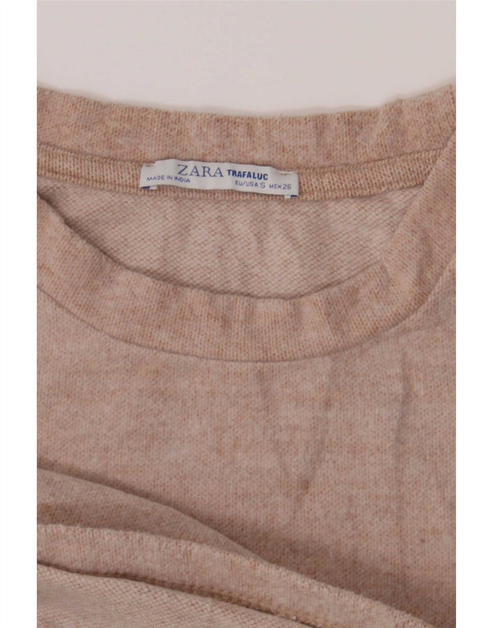 Zara Dame Trafaluc Oversized Top Langærmet UK 10 Small Pink