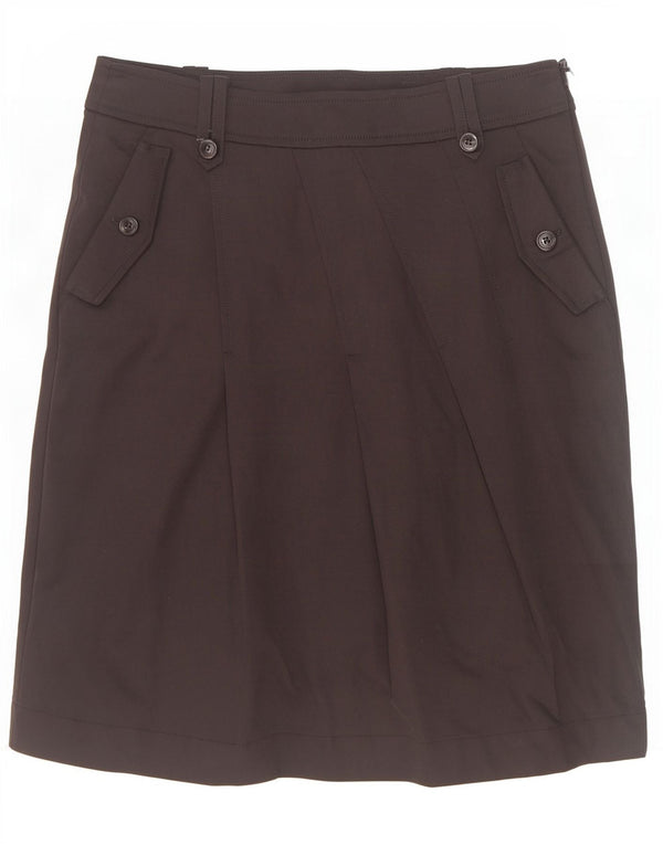 Marella Womens Straight Skirt UK 10 Small W30 Black Cotton