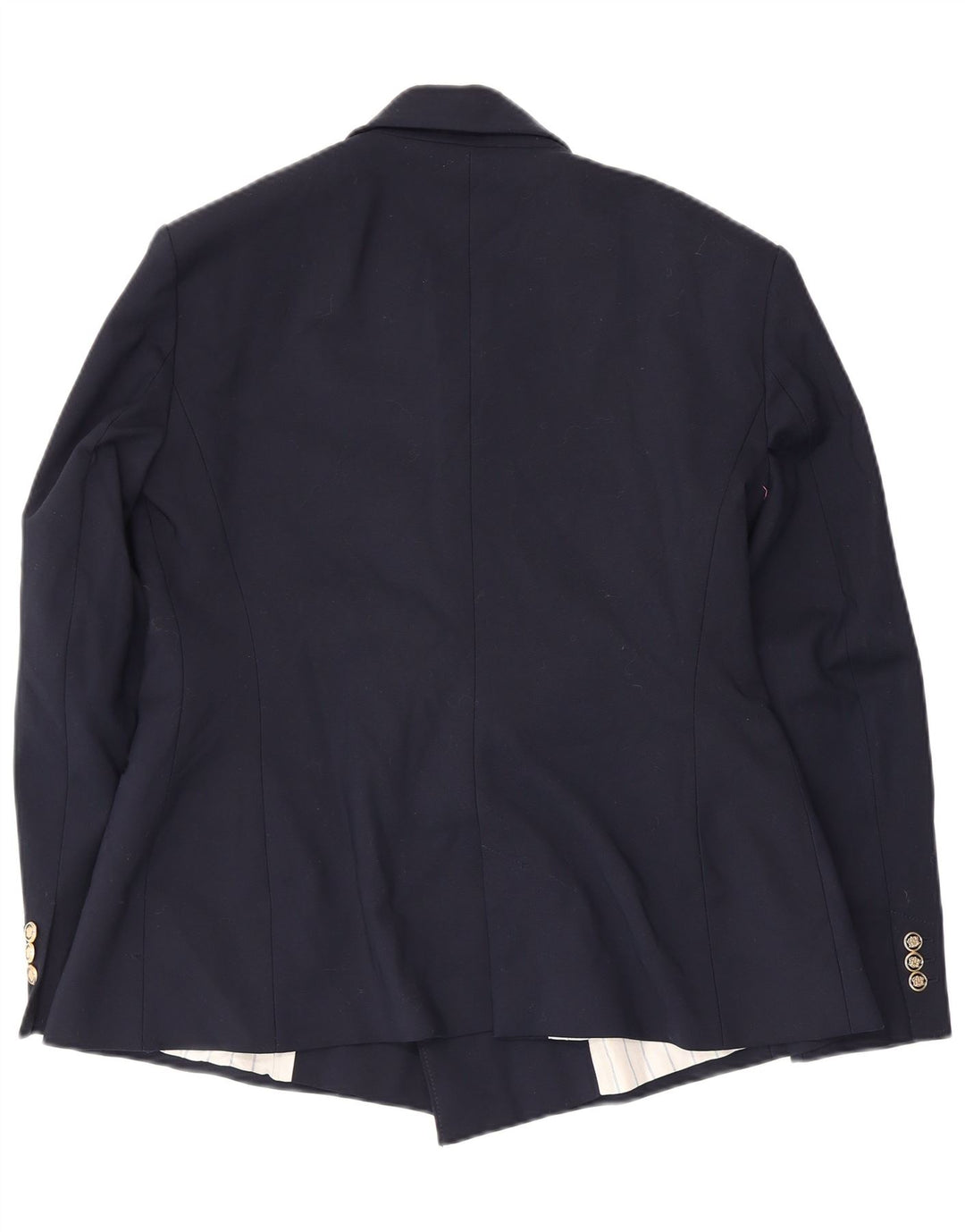 Zara Dame Dobbeltradet Blazer Jacket UK 18 XL Navy Blue