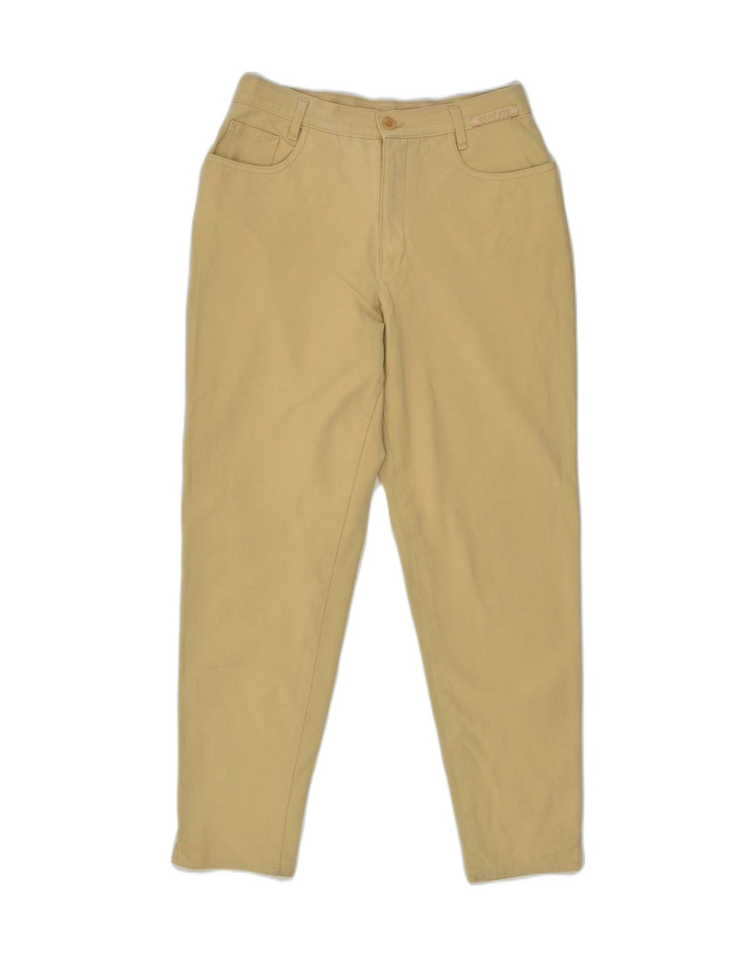 BERRI Womens Tapered Casual Trousers IT 40 Medium W28 L28 Beige Cotton | Vintage Berri | Thrift | Second-Hand Berri | Used Clothing | Messina Hembry 