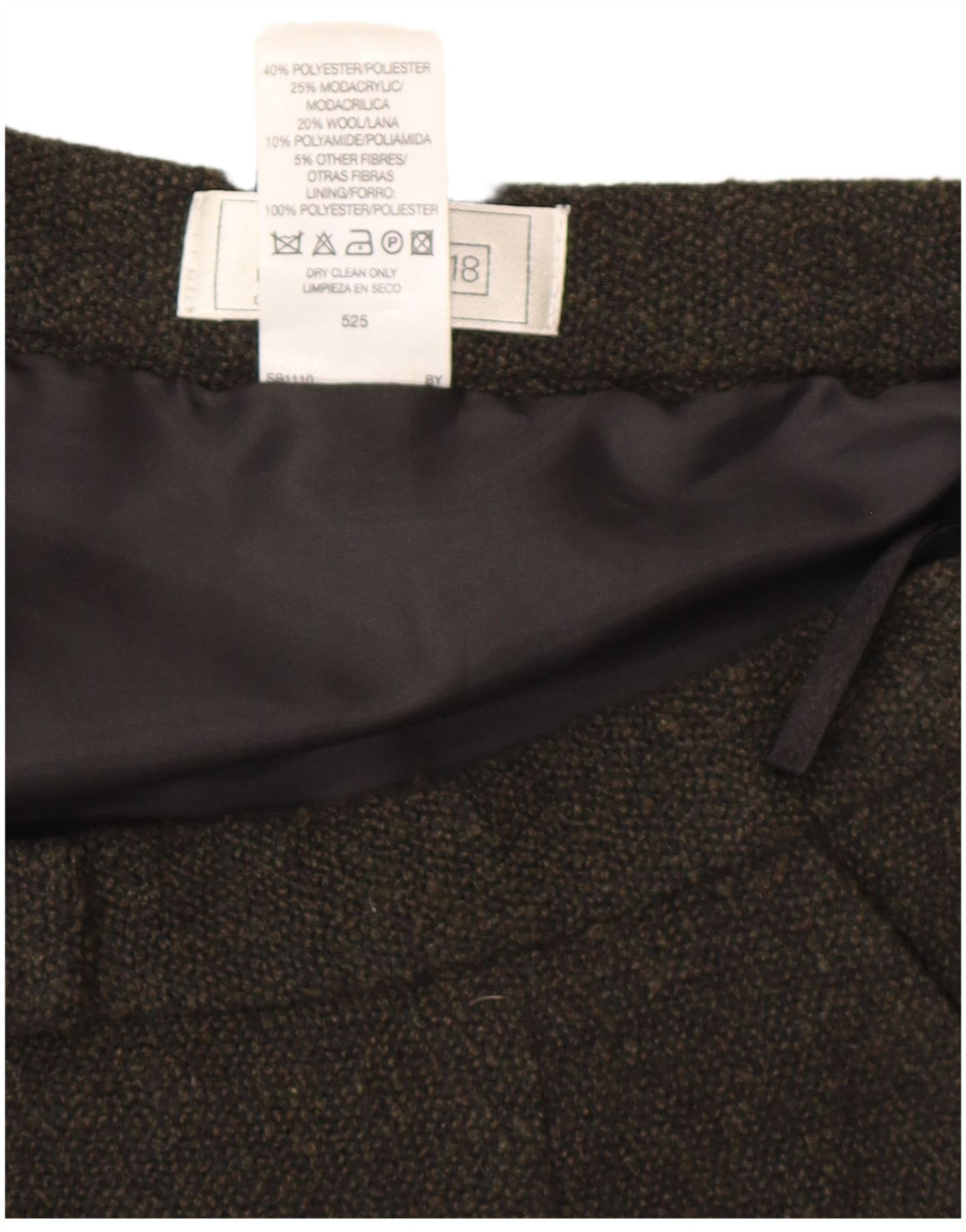 St. Bernard Pencil Nederdel til kvinder UK 18 XL W34 Khaki Polyester