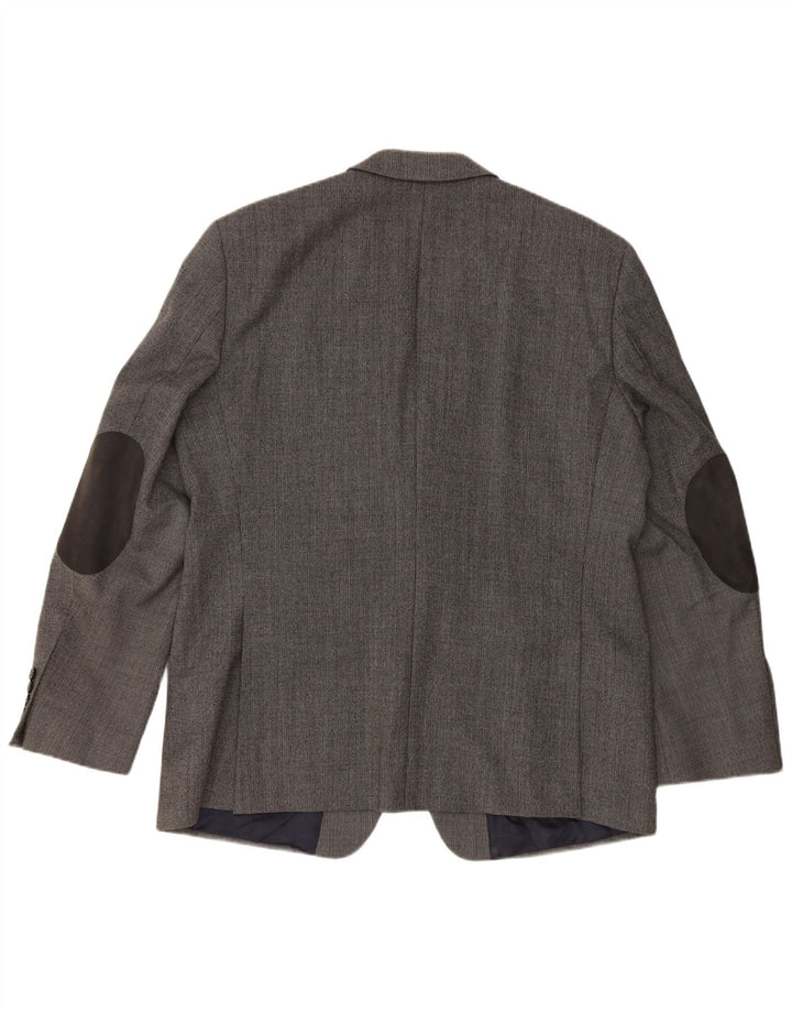 PIERRE CARDIN Herre 2-knaps blazerjakke UK 40 Large Grey Virgin Wool