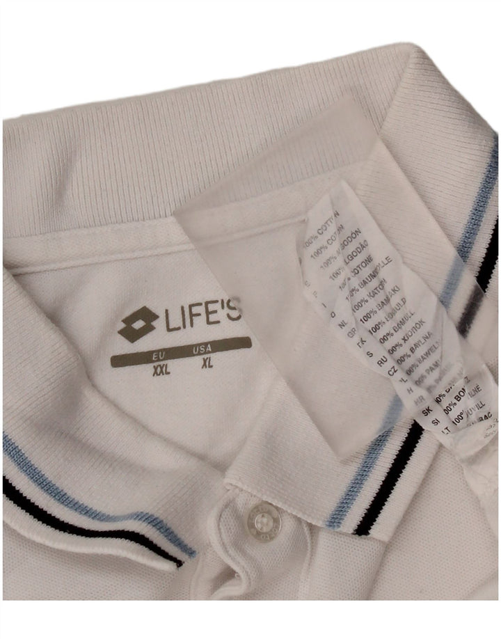 Lotto Herre poloshirt XL Hvid Bomuld