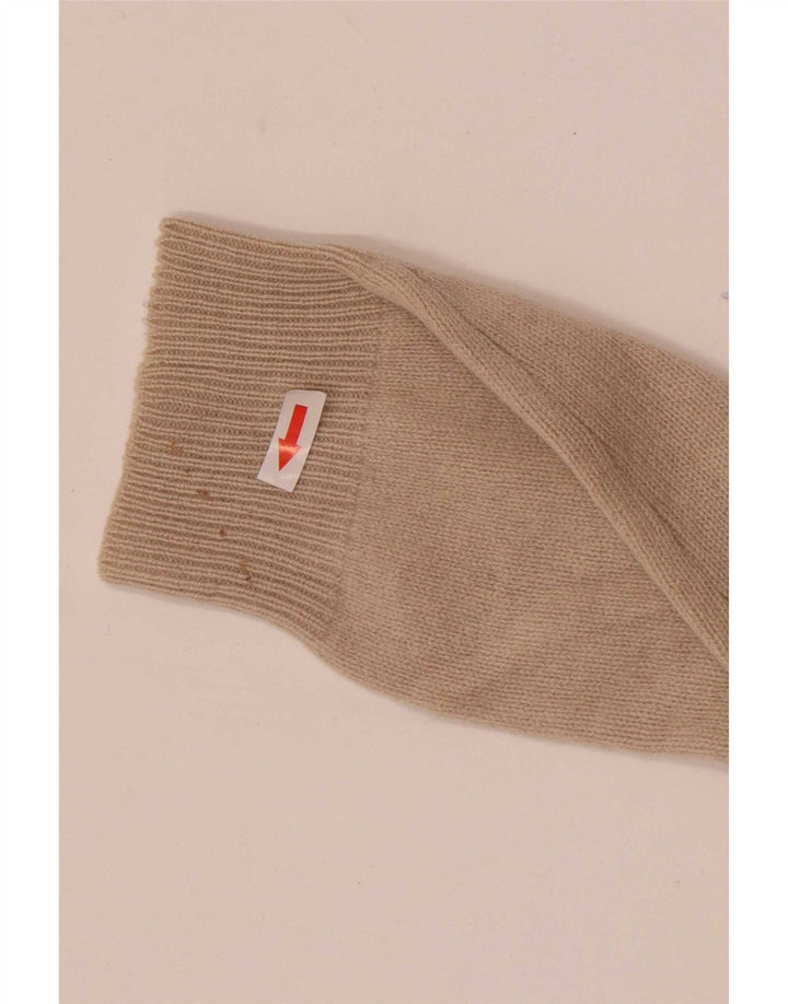 Henry Cottons Herre Zip Neck Jumper Sweater Stor Beige Virgin Wool