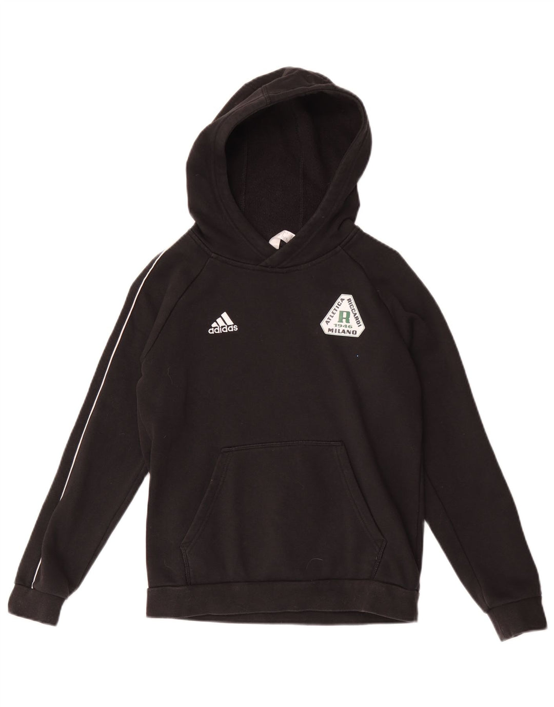 Adidas Grafisk hættetrøje til drenge 11-12 år Sort polyester