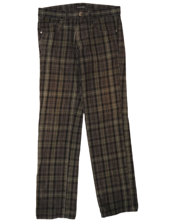 Energie Herre Straight Casual Bukser W33 L34 Khaki Check