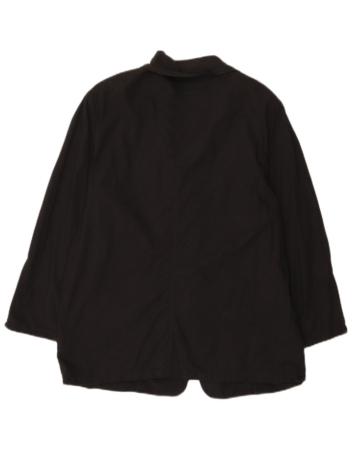 Daniel Hechter Dame 1 Knap Blazer Jakke IT 48 XL Sort Bomuld