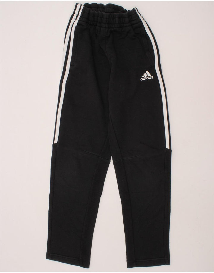 ADIDAS Boys Tracksuit Trousers 9-10 Years Black Cotton Vintage Adidas and Second-Hand Adidas from Messina Hembry 