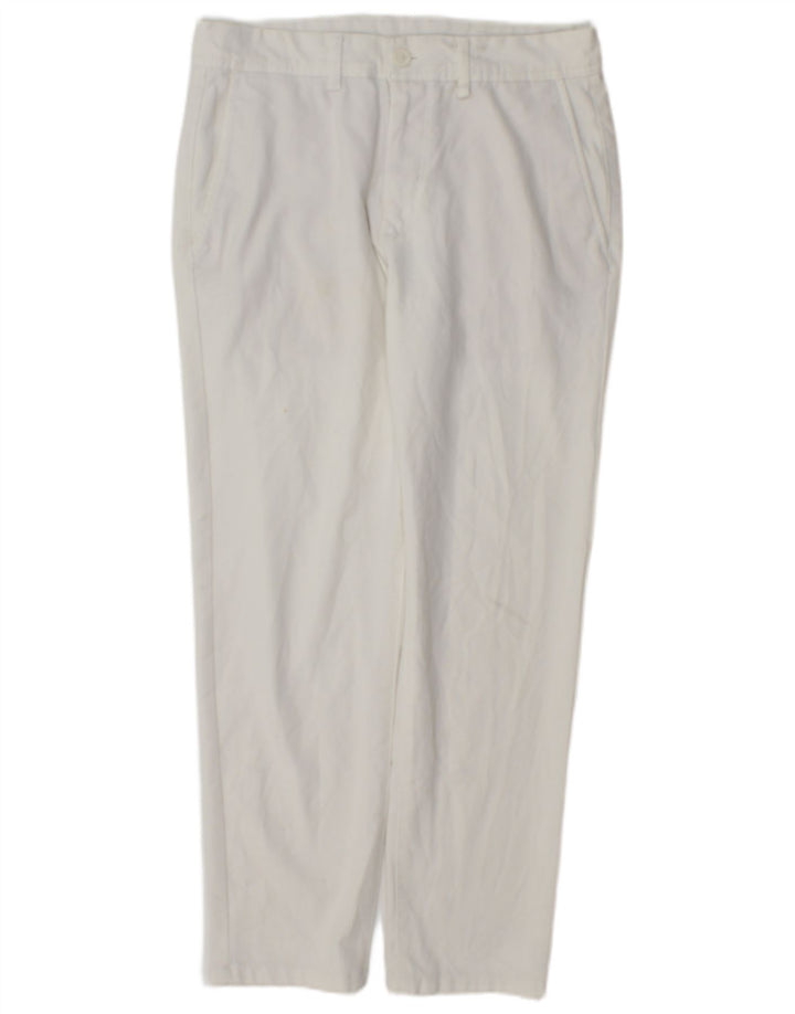 Zara Herre Slim Chino Bukser EU 38 Small W30 L28 Hvid Polyester