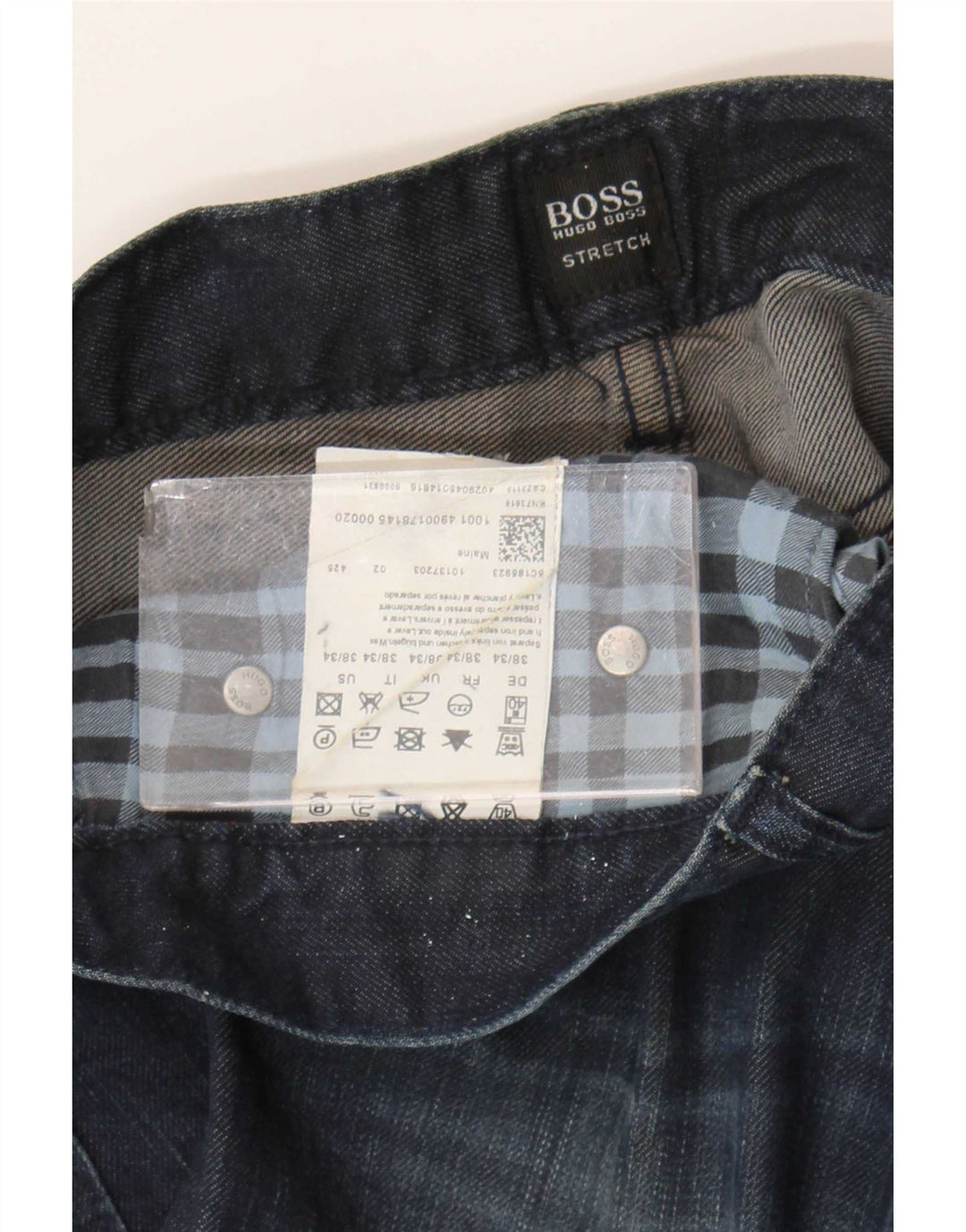 Hugo Boss Straight Jeans til mænd W38 L31 Marineblå bomuld
