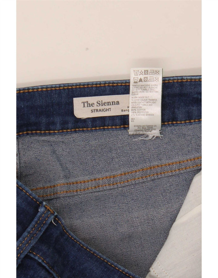 Marks & Spencer Womens The Sienna Straight Jeans UK 12 Medium W29 L27 Blue