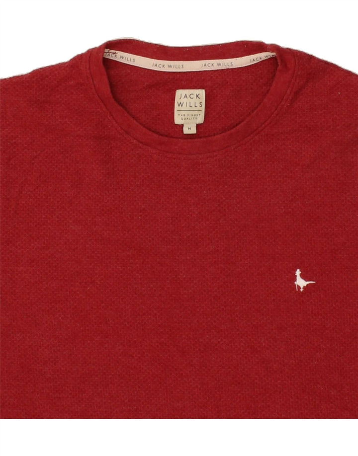 JACK WILLS Mens T-Shirt Top Medium Red Cotton Vintage Jack Wills and Second-Hand Jack Wills from Messina Hembry 
