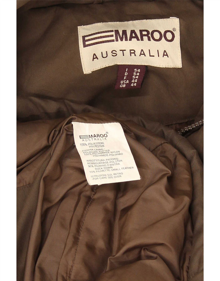 Emaroo Australia Herre hættepolstret jakke UK 44 2XL brun polyester