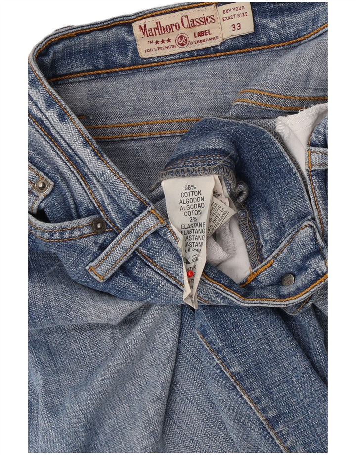 Marlboro Classics Dame Straight Jeans W33 L28 Blå Bomuld