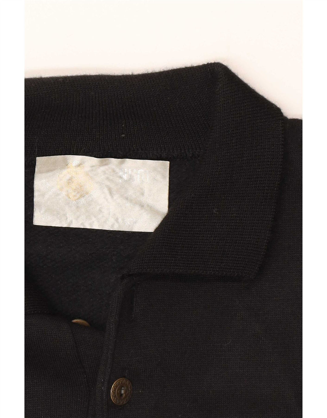 Vintage herre polo hals sweater 2XL sort