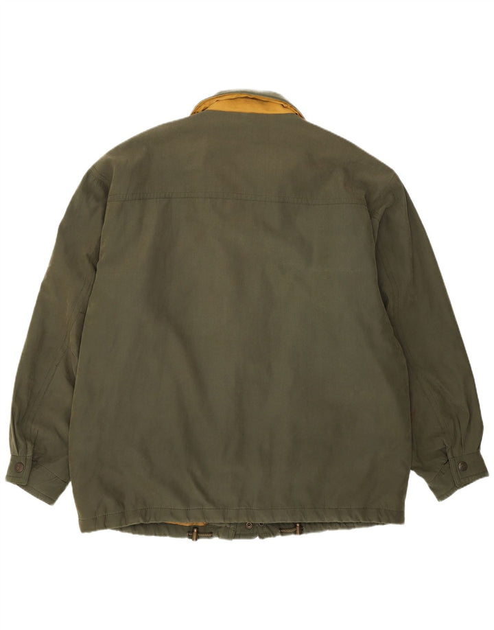 VINTAGE Mens Windbreaker Jacket UK 44 2XL Green Polyester
