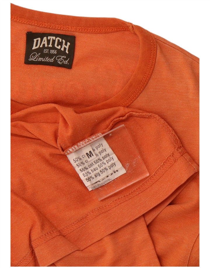 DATCH Herre grafisk T-shirt Top Medium Orange Bomuld