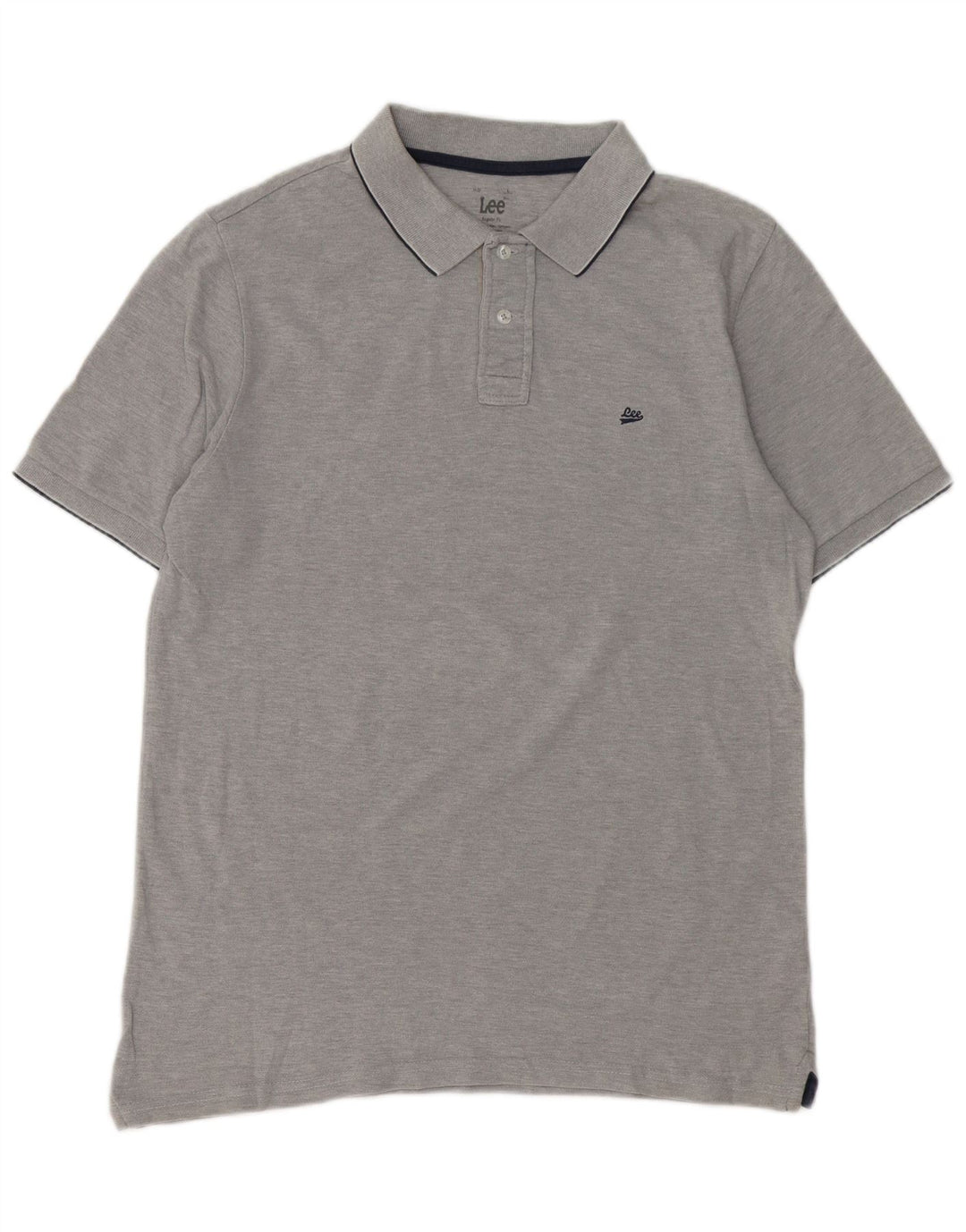 LEE Herre Regular Fit Polo Shirt Stor Grå Bomuld