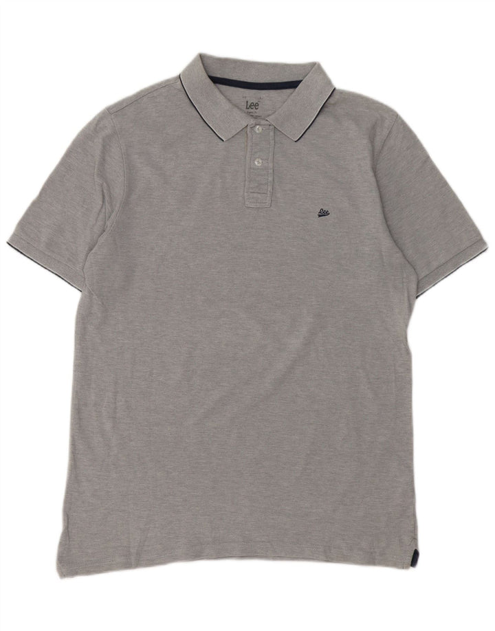 LEE Herre Regular Fit Polo Shirt Stor Grå Bomuld