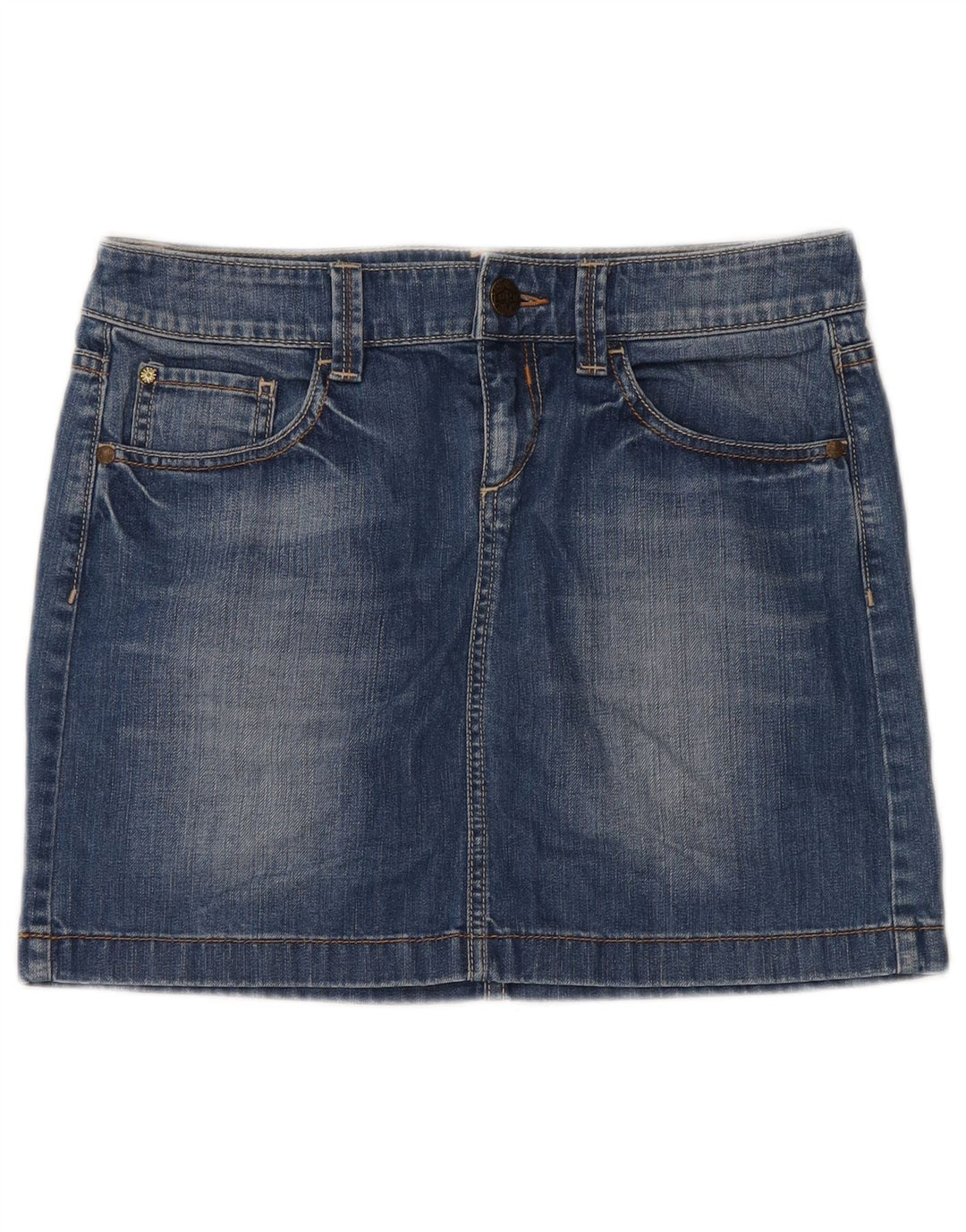 Esprit Dame Denim Nederdel UK 12 Medium W32 Blå Bomuld