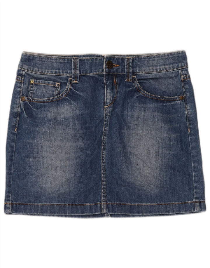 Esprit Dame Denim Nederdel UK 12 Medium W32 Blå Bomuld