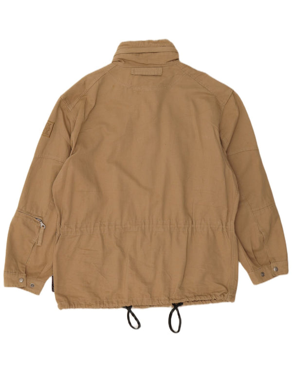 Tænk Pink Herre Hooded Utility Jacket IT 52 XL Beige Bomuld