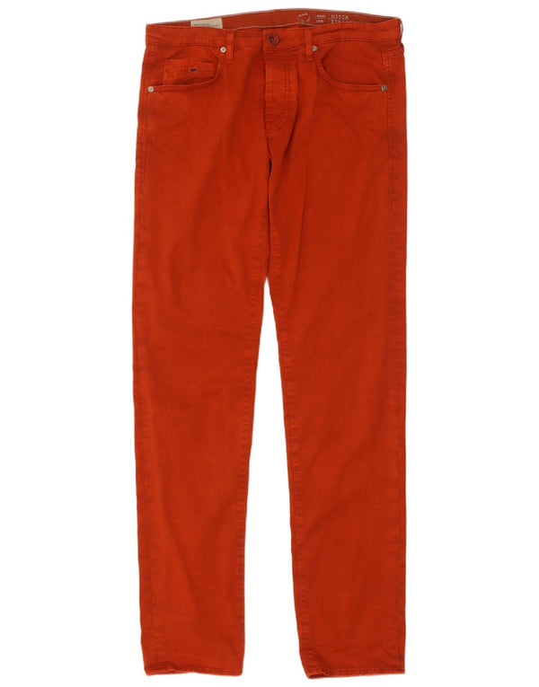 Gas Herre Mitch Straight Casual Bukser W33 L34 Orange Bomuld