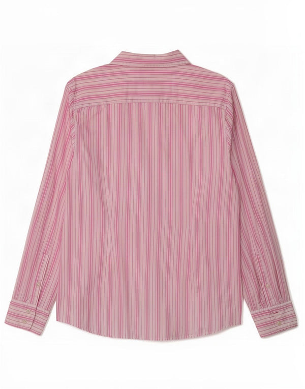 Tommy Hilfiger Dame Classic Fit skjorte UK 16 Large Pink Stribet Bomuld