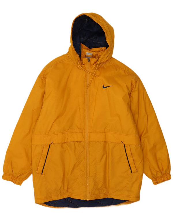 Nike Herre Hætte Loose Fit Windbreaker Jacket UK 39/41 Medium Yellow Nylon